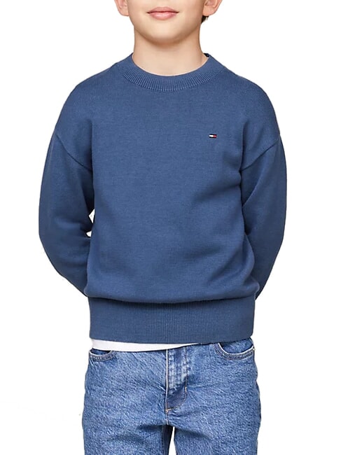 TOMMY HILFIGER TH KIDS Maglione girocollo bambino aegean sea - Maglioni Bambini