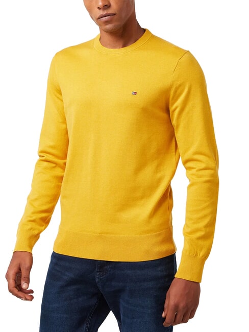 TOMMY HILFIGER 1985 CREW Felpa in misto cotone city yellow - Maglie Uomo
