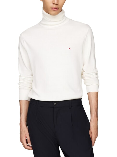 TOMMY HILFIGER TH  Maglione dolcevita ivory - Maglie Uomo