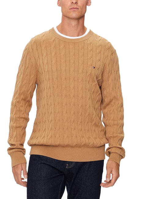 TOMMY HILFIGER TH  Maglioncino girocollo safari canvas - Maglie Uomo
