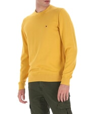 TOMMY HILFIGER TH FLAG Maglione girocollo in cotone city yellow - Maglie Uomo - 1