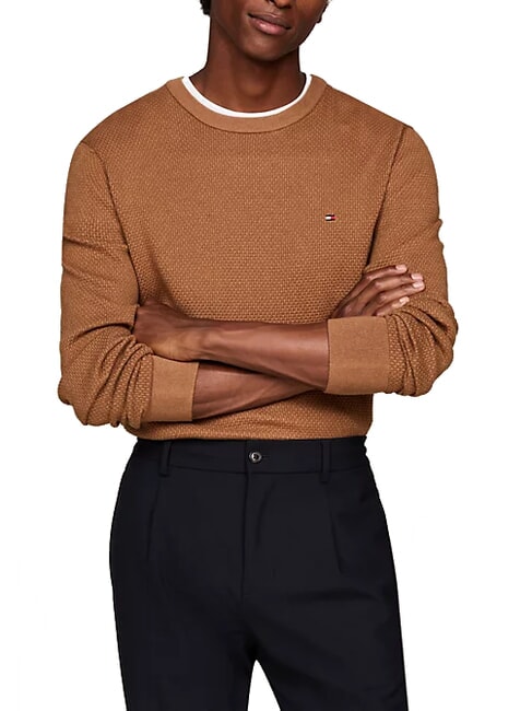 TOMMY HILFIGER TH  Maglione girocollo highland khaki/multi - Maglie Uomo