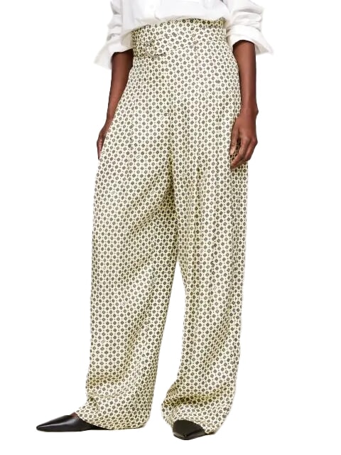 TOMMY HILFIGER TH  Pantaloni leggeri heritage foulard/ lemon zest - Pantaloni Donna
