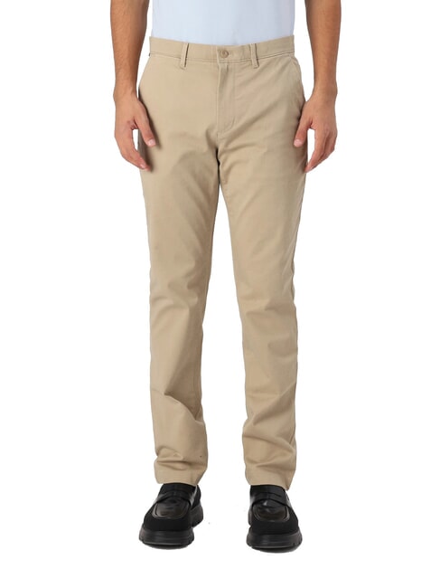 TOMMY HILFIGER TH  Pantaloni uomo in cotone batique khaki - Pantaloni Uomo