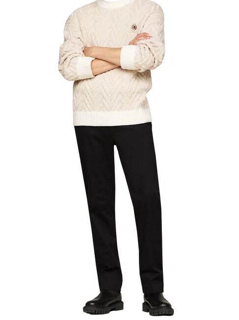 TOMMY HILFIGER TH  Pantaloni uomo in cotone black - Pantaloni Uomo