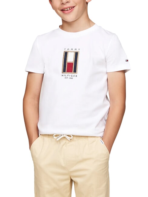 TOMMY HILFIGER TH KIDS T-Shirt in cotone Bambino white - T-shirt Bambino