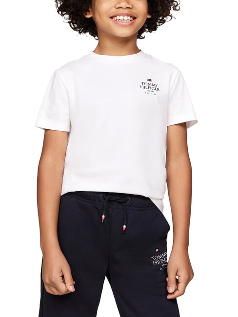 TOMMY HILFIGER TH KIDS T-Shirt in cotone manica corta white - T-shirt Bambino