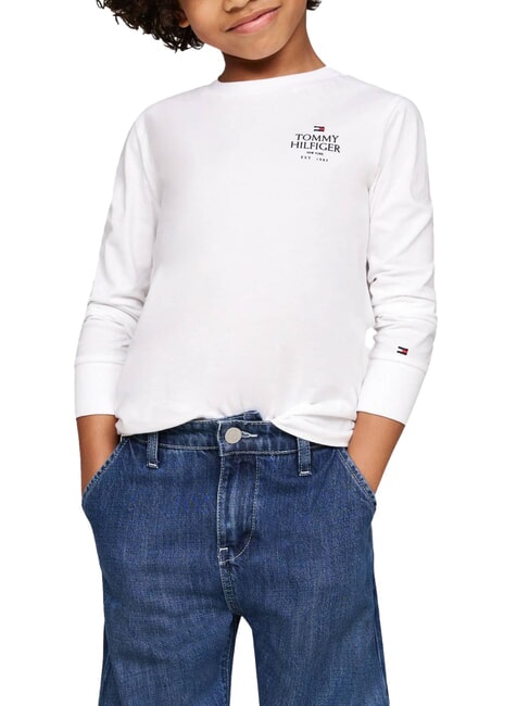 TOMMY HILFIGER TH KIDS Maglietta in cotone white - T-shirt Bambino
