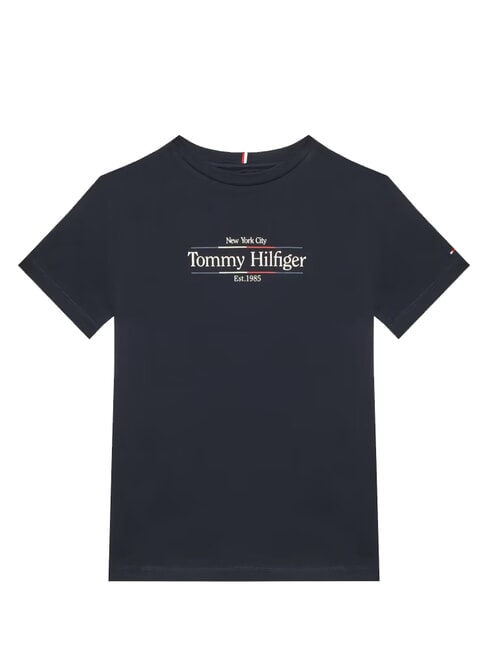 TOMMY HILFIGER TH KIDS Maglietta in cotone maniche corte desert sky - T-shirt Bambino