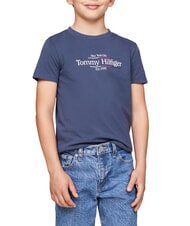 TOMMY HILFIGER TH KIDS Maglietta in cotone maniche corte aegean sea - T-shirt Bambino - 1