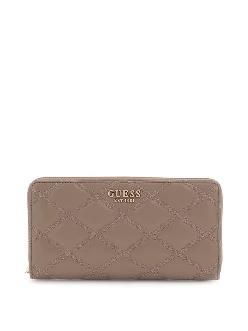 GUESS TASMIN Portafoglio zip around dark taupe - Portafogli Donna