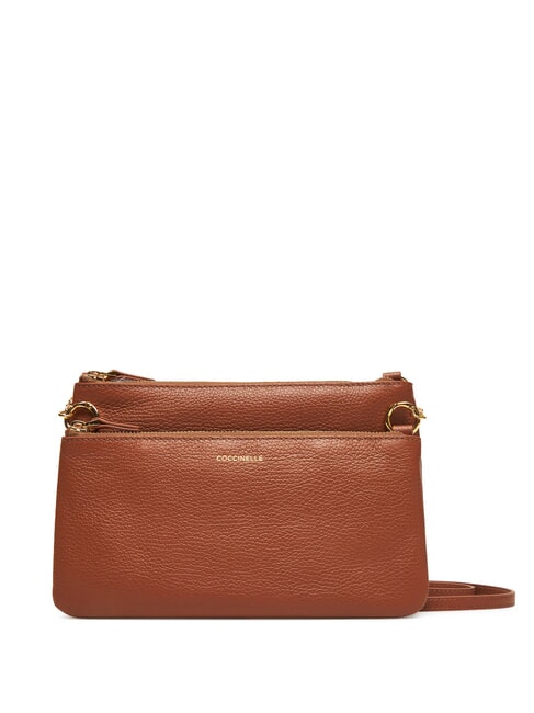 COCCINELLE YVONNE Borsetta a tracolla, in pelle cognac - Borse Donna