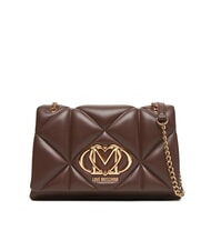 LOVE MOSCHINO EMBOSSED Borsa a spalla / a tracolla cioccolato - Borse Donna - 1
