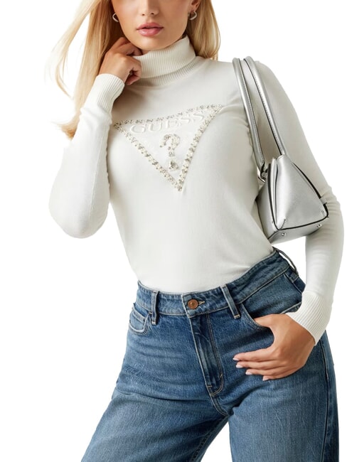 GUESS MELANIE TRIANGLE  Maglione girocollo cremwhi - Maglie Donna