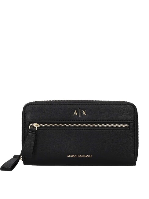 ARMANI EXCHANGE A|X Portafoglio zip around black - Portafogli Donna