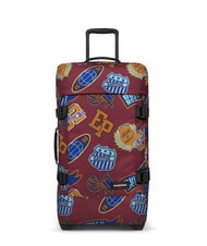 EASTPAK TRANVERZ M Trolley medio clash burgundy - Trolley Semirigidi - 1