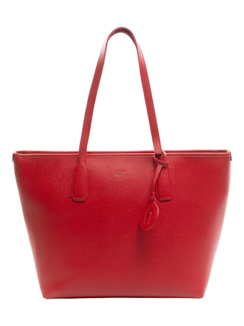 FURLA CLASSIC Borsa shopper in pelle stampa andromeda rosso veneziano - Borse Donna