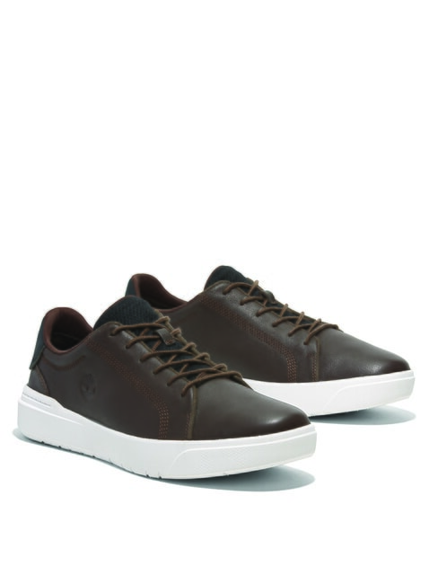 TIMBERLAND SENECA BAY Sneakers Uomo in pelle dark brown full grain - Scarpe Uomo