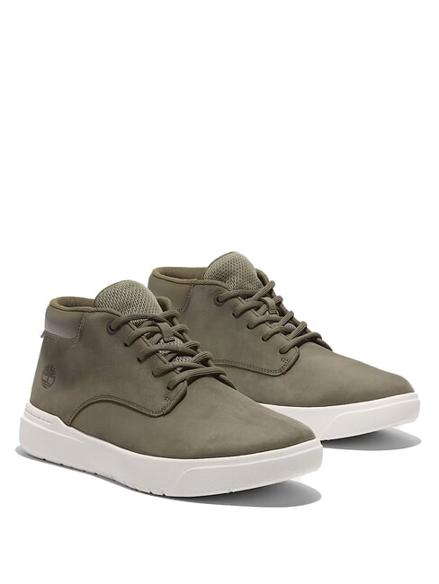 TIMBERLAND SENECA BAY Sneakers in pelle dark green nubuck - Scarpe Uomo
