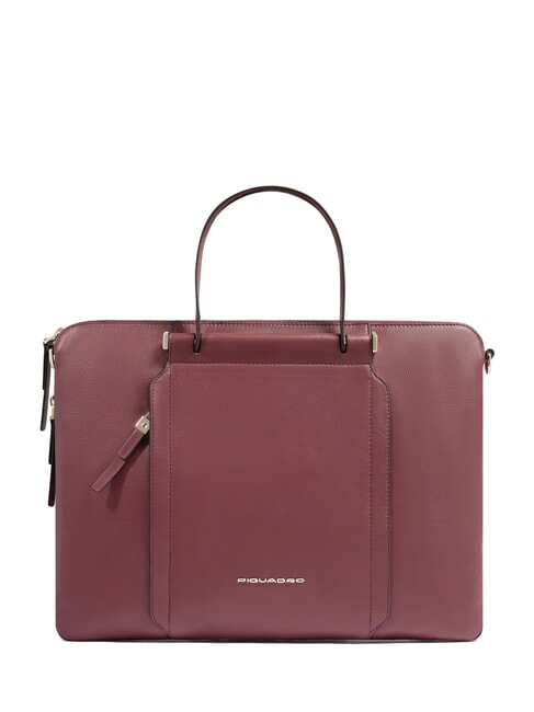 PIQUADRO CIRCLE Borsa cartella porta pc 14" in pelle bordeaux - Cartelle Lavoro