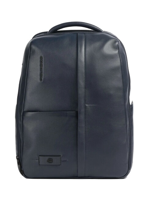 PIQUADRO RUSSEL Zaino in pelle porta pc 15.6" blu - Zaini da lavoro porta PC