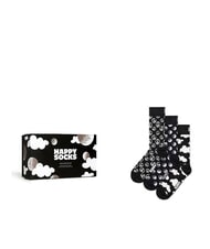 HAPPY SOCKS BLACK AND WHITE Gift set calze 3 paia - Calze Uomo