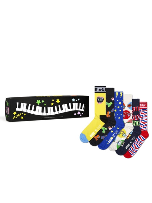 HAPPY SOCKS ELTON JOHN Gift set calze 6 paia yellow - Calze Uomo
