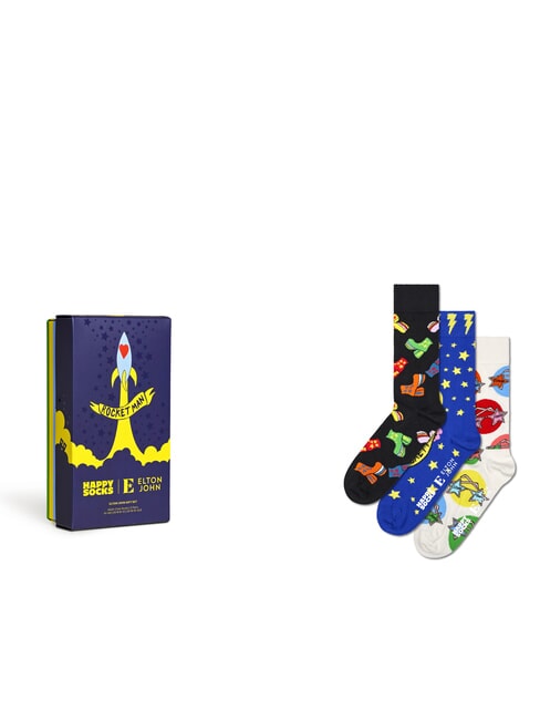 HAPPY SOCKS ELTON JOHN Gift set calze 3 paia black - Calze Uomo