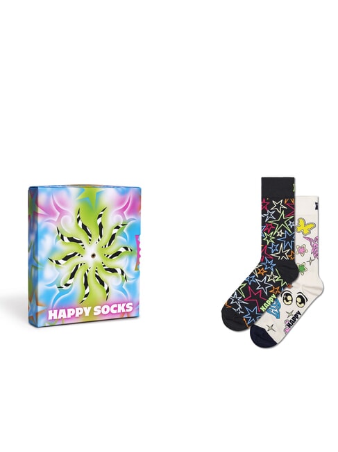 HAPPY SOCKS SPINNING WHEEL Gift set calze 2 paia white - Calze Donna