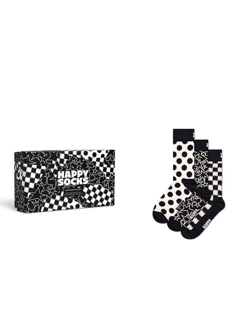 HAPPY SOCKS BLACK AND WHITE Gift set calze 3 paia black - Calze Donna