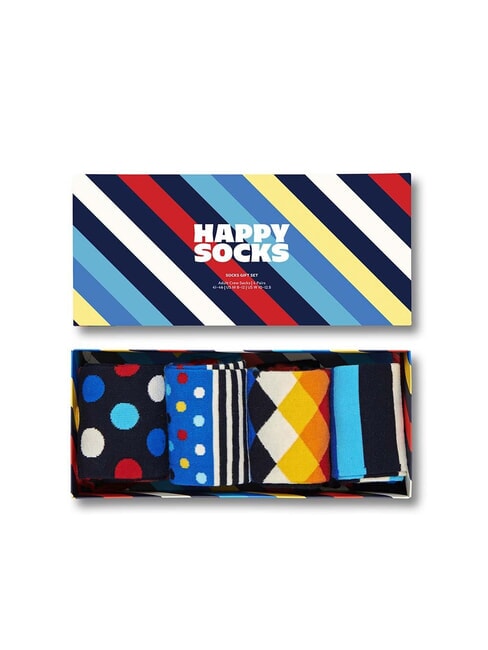 HAPPY SOCKS BLACK WEEK STRIPED Gift set calze 4 paia multicolor - Calze Uomo
