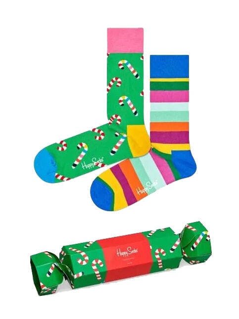HAPPY SOCKS CHRISTMAS CRACKER Gift set calze 2 paia 7302 - Calze Uomo