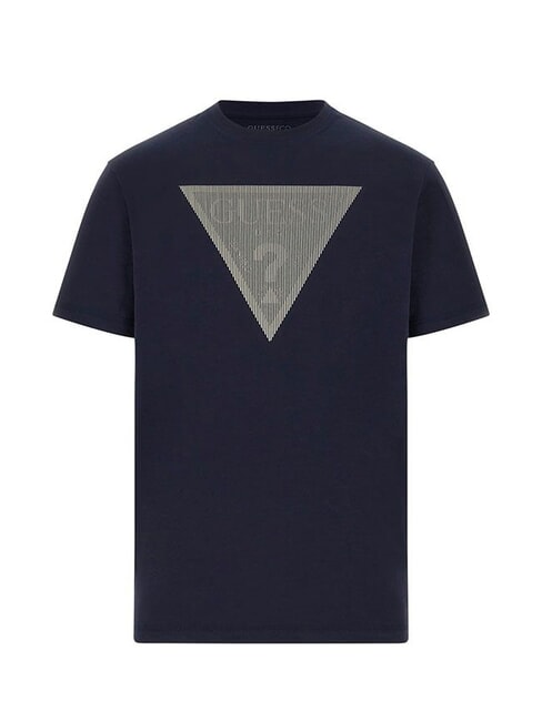 GUESS TRIANGLE LOGO T-shirt manica corta regular fit smartblue - T-shirt Uomo