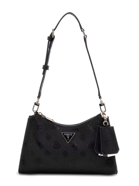 GUESS CRESIDIA II Borsa a spalla con zip black logo - Borse Donna