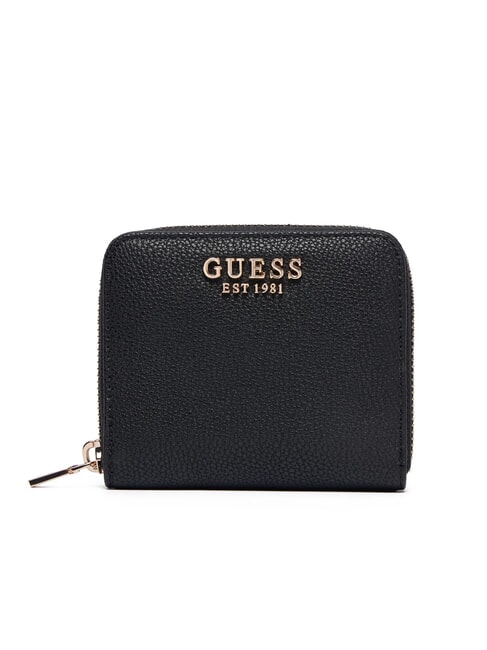 GUESS LAUREL 2 Portafoglio piccolo zip around NERO - Portafogli Donna