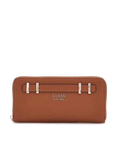GUESS GREGORIA Portafoglio grande zip around polsierina COGNAC - Portafogli Donna
