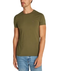 TOMMY HILFIGER  T-shirt stretch uomo army green - T-shirt Uomo - 1