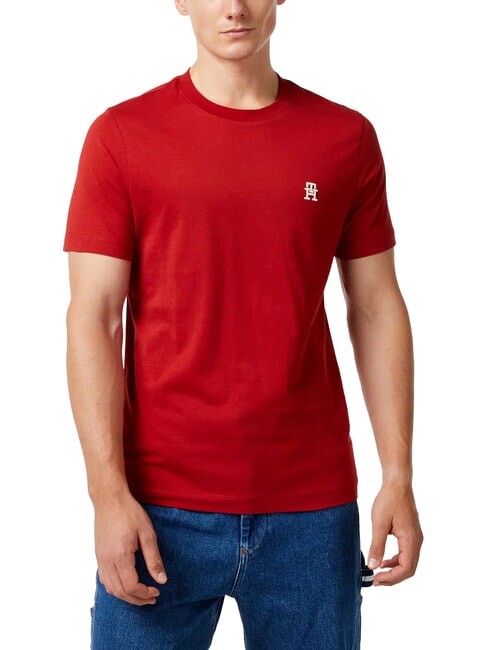 TOMMY HILFIGER TH Maglietta in cotone dark magma - T-shirt Uomo
