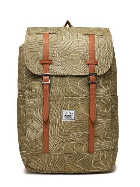 HERSCHEL RETREAT Zaino porta pc 15,6" twill topography - Zaini Scuola & Tempo Libero