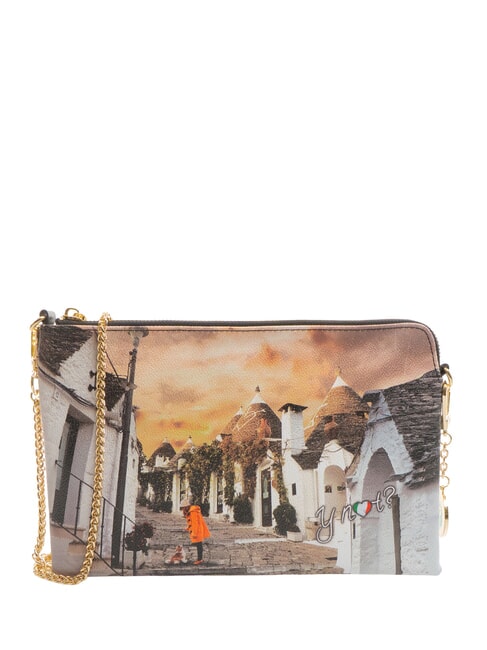 YNOT YESBAG Clutch Pochette con tracolla life in trulli - Borse Donna