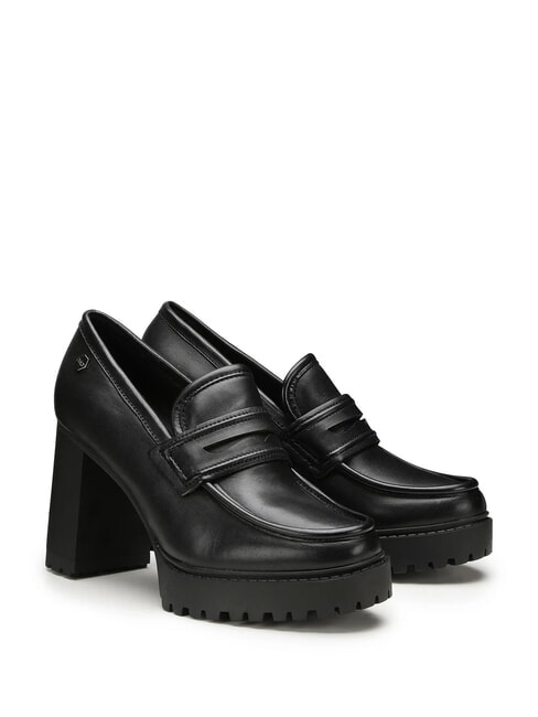 CULT JAGGER 4107 Mocassini in pelle con tacco alto nero - Scarpe Donna