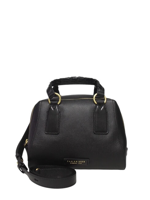 THE BRIDGE INES Borsa bauletto in pelle con tracolla Nero Oro - Borse Donna