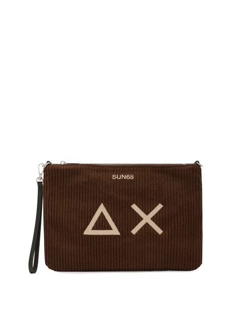 SUN68 CORDUROY Pochette con polsierina e tracolla marrone - Borse Donna