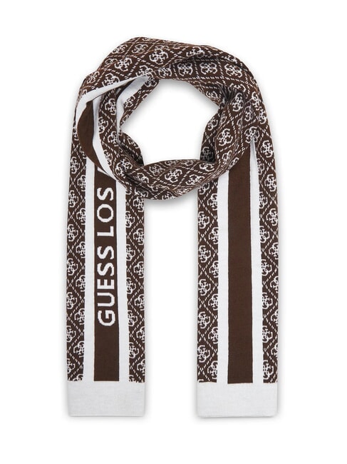 GUESS SEVYN 4G LOGO Sciarpa 4g brown and cream - Sciarpe