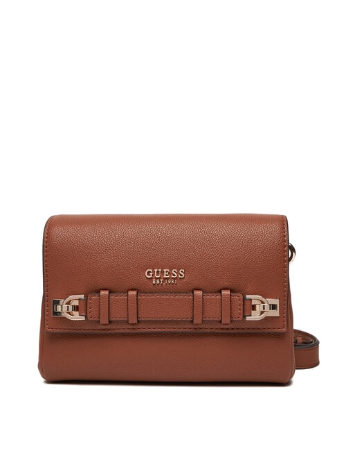 GUESS GREGORIA Borsa a tracolla con flap COGNAC - Borse Donna