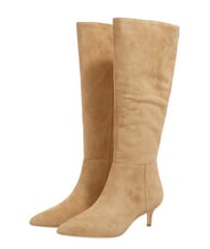 RALPH LAUREN MCKAY Stivali alti pelle suede con tacco basso - Scarpe Donna