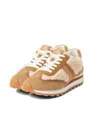 RALPH LAUREN DANI Snekers in pelle con inserti in montone natural/camel/buff - Scarpe Donna - 1
