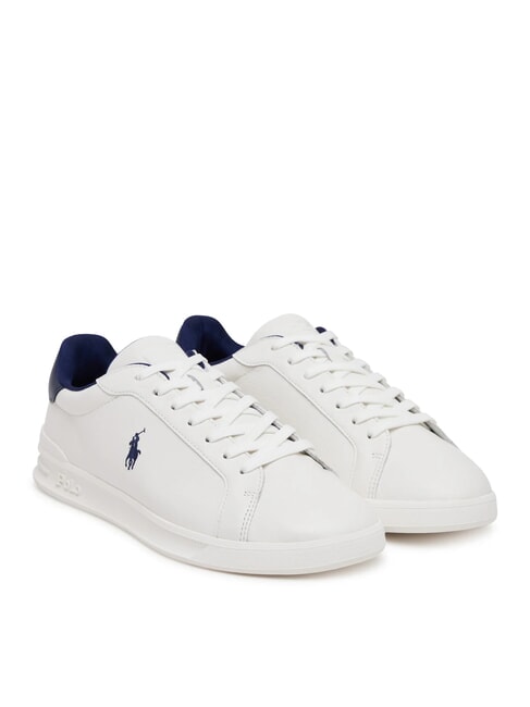 RALPH LAUREN HERITAGE COURT 2 Sneakers in pelle deckwash white/navy - Scarpe Uomo