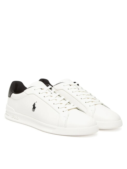 RALPH LAUREN HERITAGE COURT 2 Sneakers in pelle deckwash white/black - Scarpe Uomo