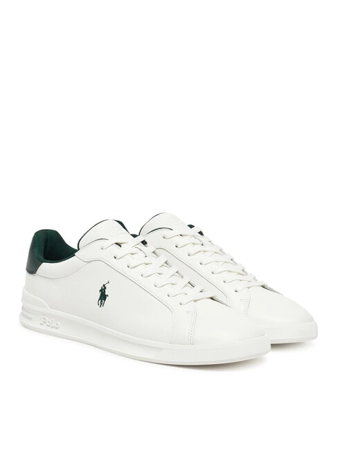 RALPH LAUREN HERITAGE COURT 2 Sneakers in pelle deckwash white/forest - Scarpe Uomo